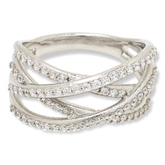 Radiance by Absolute x Katharine McPhee 1.10ctw Pav Crossover Ring, 8