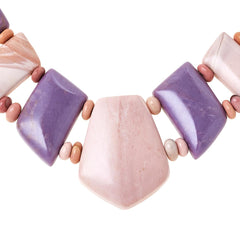 Jay King Sterling Silver Pink Opal & Purple Phosphosiderite Necklace, 18"