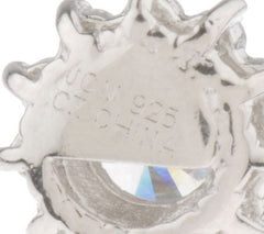 Epiphany Platinum Clad Diamonique Lever Back Flower Earrings