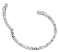 Judith Ripka Sterling silver 4.75 ct tw 118 Facet Diamonique Cuff Bracelet, 7-1/4'