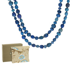 Honora Blue Cultured Pearl Endless Necklace, 60"