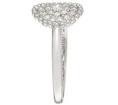 Pave' White Diamond Ring, Sterling Silver 1/4 cttw, by Affinity