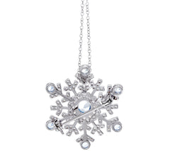 Hallmark Sterling Silver Snowflake Pin/Pendant Necklace, 18"