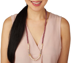 31 Bits Multi-Color 30" Dipped Ribbon Necklace