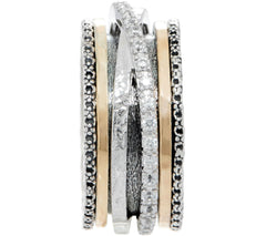 Or Paz Sterling Silver 0.50 cttw Gemstone Highway Ring, Size 10