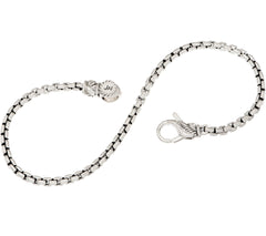 JAI Sterling Silver 2.7mm Box Chain Bracelet, 6-1/2"
