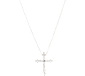 Fado Sterling Silver Cross Pendant with 18" Chain