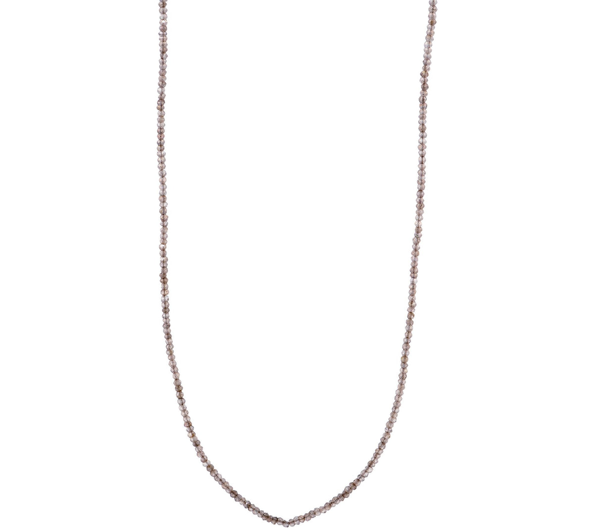 36" Faceted Bead Necklace, Sterling Silver Labradorite