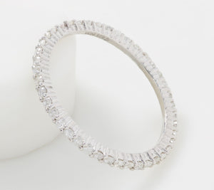 Affinity Diamonds Sterling Silver Eternity Band Ring, Size 5