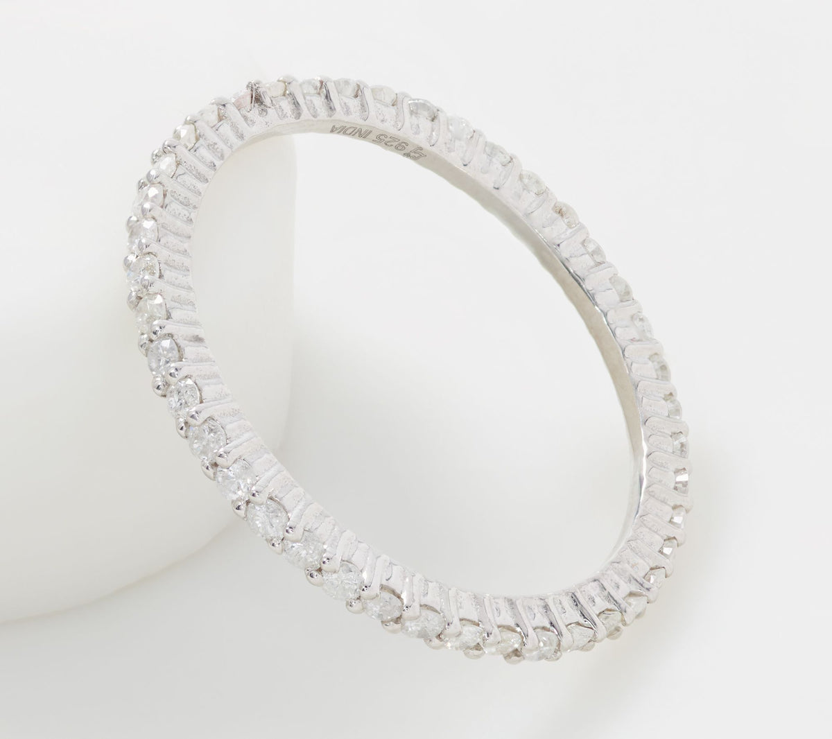 Affinity Diamonds Sterling Silver Eternity Band Ring, Size 5
