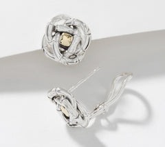 JAI Sterling Silver & 14K Gold Ikigai Bamboo Earrings Clip-On