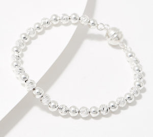 UltraFine 950 Fine Silver Magnetic Beaded Bracelet, 8"