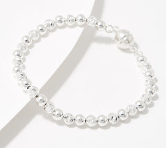 UltraFine 950 Fine Silver Magnetic Beaded Bracelet, 8"