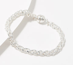 UltraFine 950 Silver Magnetic Spiga Bracelet, Large