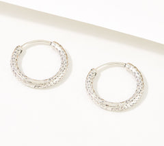 Or Paz Sterling Silver Texture Hammered Huggie Hoops