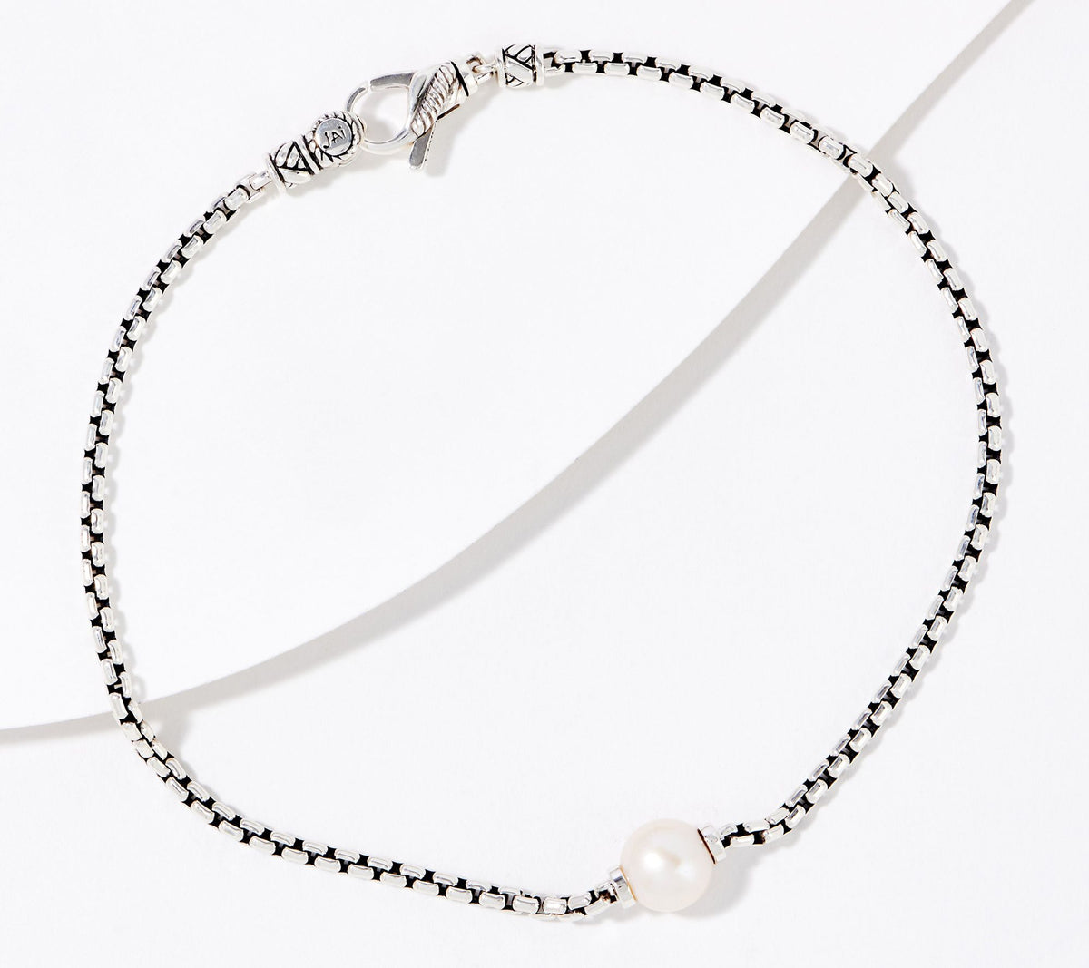 JAI Sterling Silver Cultured Freshwater Pearl Anklet, 11"
