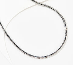 Artisan Crafted Sterling Silver Square Foxtail Chain with Lobster Clasp Necklace, 20"