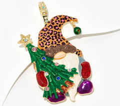 Kirks Folly Goldtone Nicky the Christmas Gnome Magnetic Enhancer, 3-3/8"