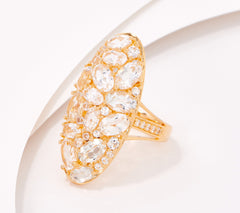 Affinity Gems GP Sterling Silver White Topaz Cluster Ring Size 8
