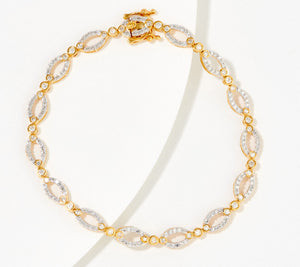 Affinity Diamonds 1.25ct tw Oval Link Bracelet, 6-3/4"