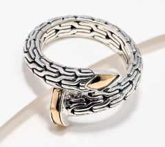 Artisan Crafted by Robert Manse Sterling & 18K Nail Ring, Size 6