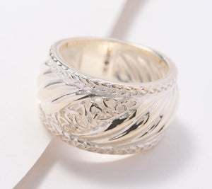 JMH Jewellery Sterling Silver Trinity Ribbon Band Ring, Size 5