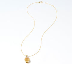 Glenn Lehrer Nine Point Citrine & Diamond Necklace, 14K/YG