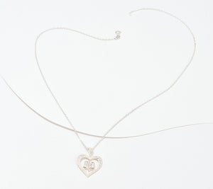JMH Jewellery Sterling Silver Celtic Heart Pendant & Chain, 20"