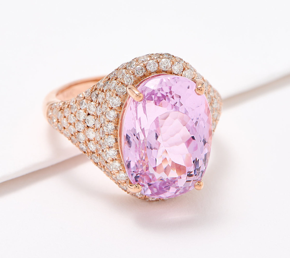 Effy Primrose Kunzite & Diamond Ring, 14K Rose Gold, Size 7