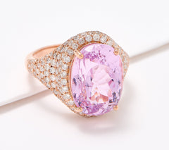 Effy Primrose Kunzite & Diamond Ring, 14K Rose Gold, Size 7