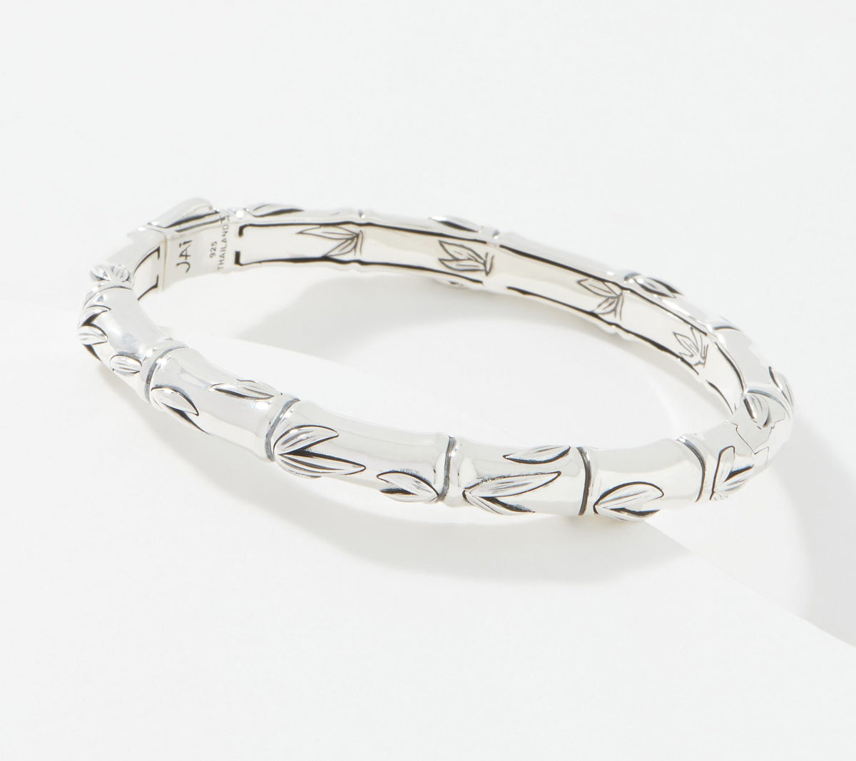JAI Sterling Silver Signature Bamboo Texture Bangle Bracelet, 7-1/2"