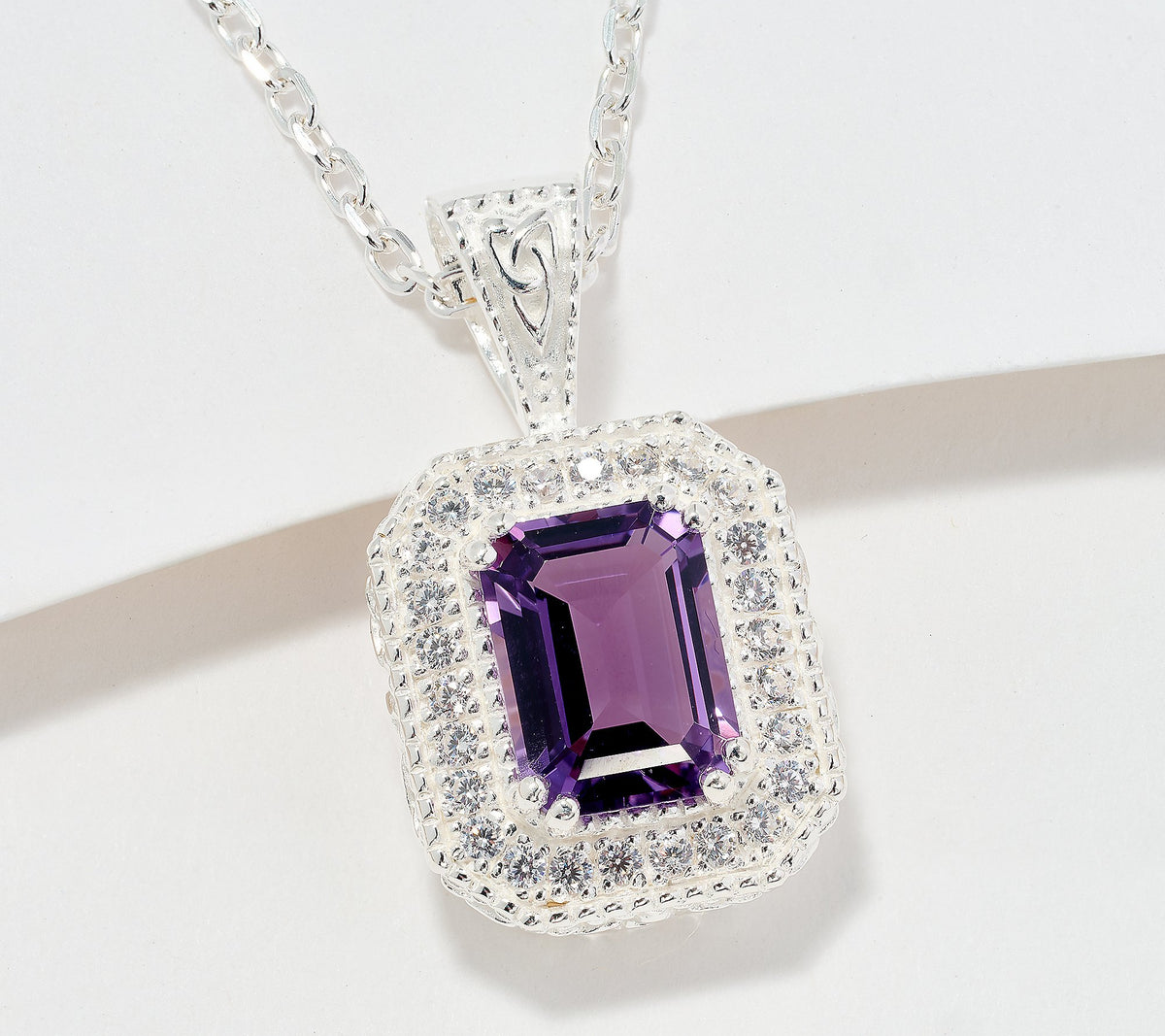 JMH Jewellery Sterling Silver Legacy Amethyst Necklace
