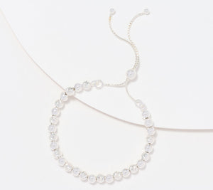 UltraFine 950 Silver Adjustable Beaded Bolo Bracelet, Adj