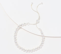 UltraFine 950 Silver Adjustable Beaded Bolo Bracelet, Adj