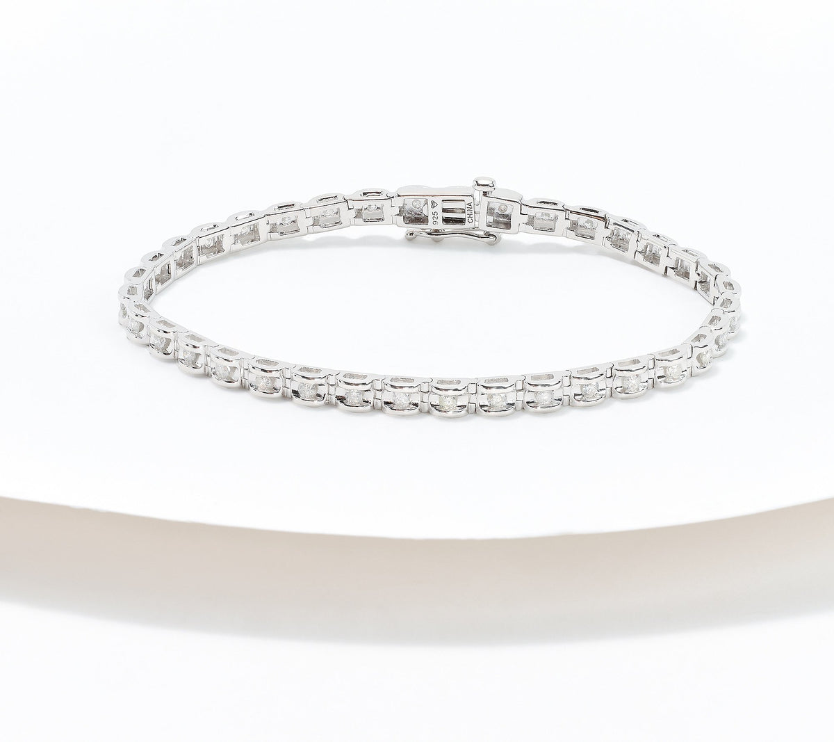 Affinity Diamonds Sterling Silver Tennis Bracelet, Large
