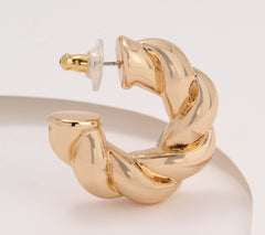Joan Rivers Goldtone Twisted Braid Hoop, 1-3/8"