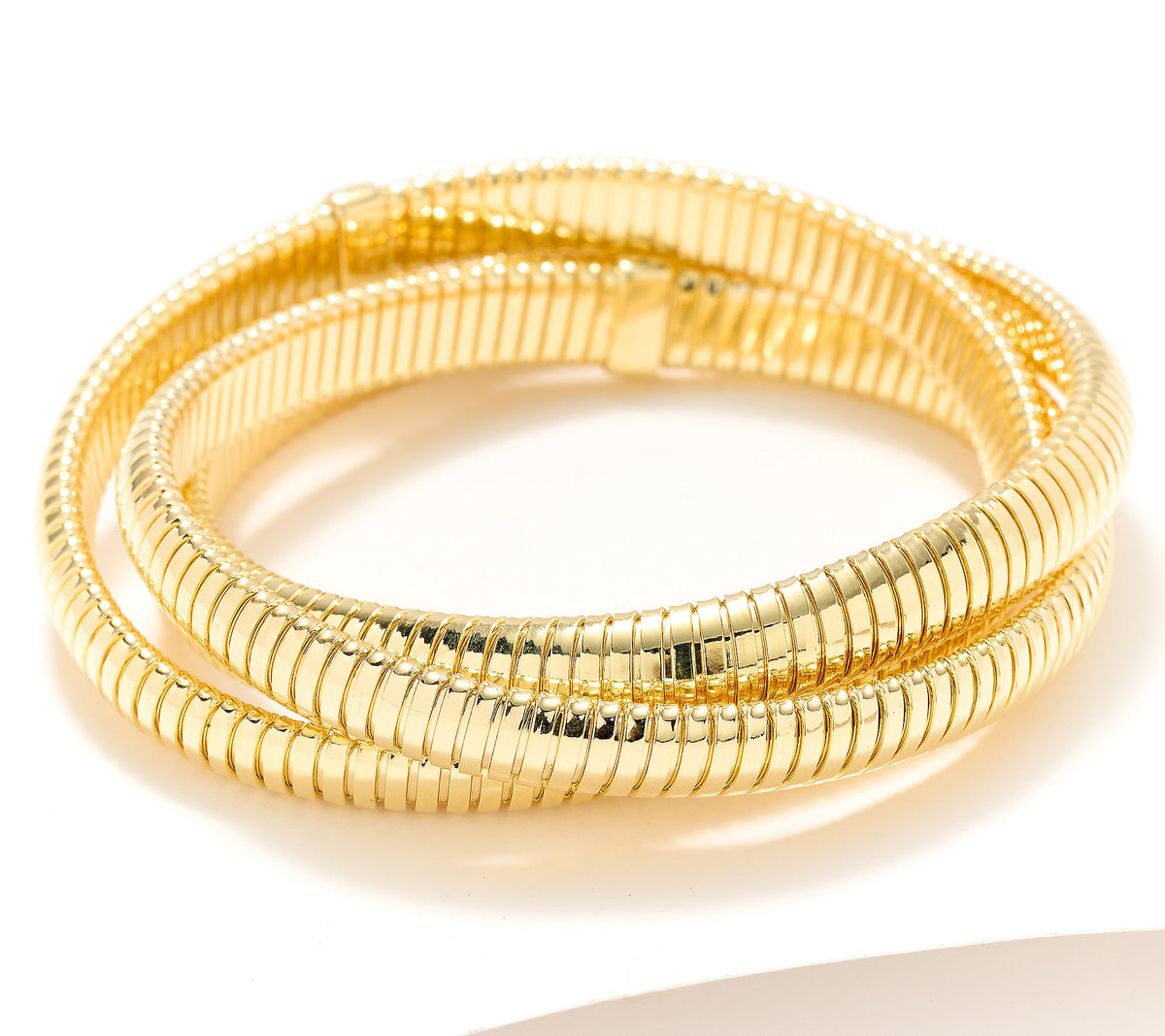 David Markstein Gold-Tone Bronze Three-Strand Slip-On Bracelet, Small