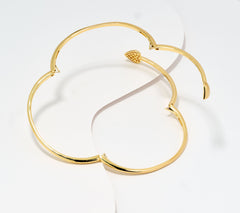 David Markstein Sterling Silver Multi Hinge Heart Wrap Bangle, 7-1/4'