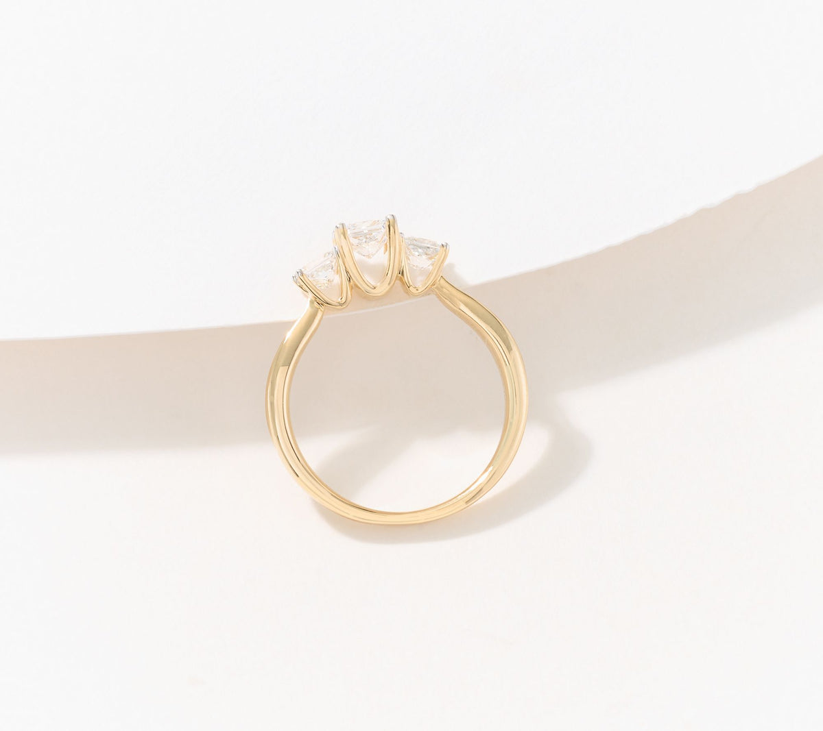 Fire Light 14K Yellow Gold Lab Grown Diamond Princess 1cttw Ring, Size 7