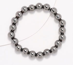 David Markstein Blacktone Bronze 10mm Beaded Bracelet, Small / Avg