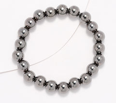 David Markstein Blacktone Bronze 10mm Beaded Bracelet, Small / Avg