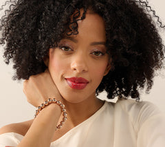 David Markstein Bronze 10mm Beaded Bracelet, Average/Large