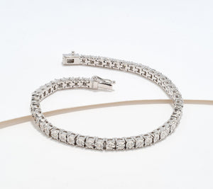 Fire Light Lab Grown Diamond 0.5 CTTW Tennis Bracelet Sterling Silver 7-1/4"
