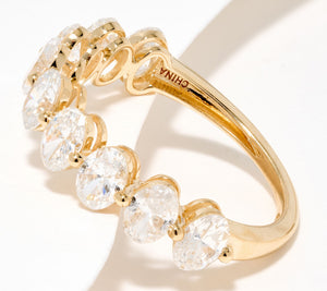Fire Light 14K Yellow Gold Lab Grown Diamond 2.25 cttw Half Eternity Ring, Size 9