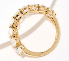 Fire Light 14K Yellow Gold Lab Grown Diamond 2.25 cttw Half Eternity Ring, Size 9