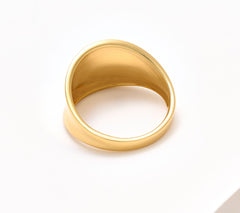 Silver Style Goldclad Concave Design Band Ring, Sterling Silver Size 10