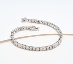 Fire Light Sterling Silver Lab Grown Diamond 0.5cttw Tennis Bracelet, 7-1/4"