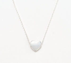 UltraFine 950 Sterling Silver Heart Motif Necklace 17" + 1"