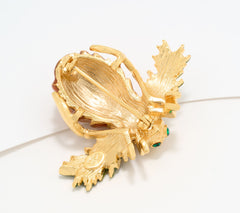 Joan Rivers Goldtone Pinecone Bee Pin
