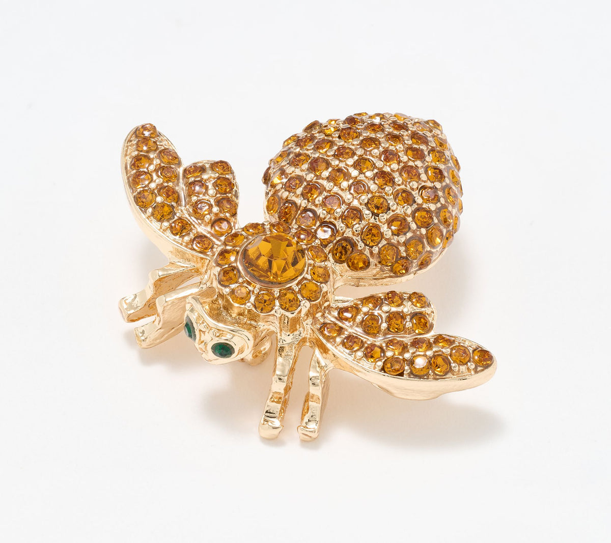 Joan Rivers Goldtone Yellow Crystal Anniversary Bee Pin